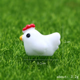 Maxbell Miniature Chickens Ornaments Figurines for Bonsai Micro Landscape Home Decor
