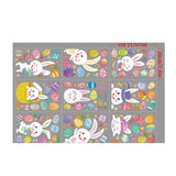 Maxbell 9Pcs Easter Bunny Window Cling Happy Easter Window Stickers for Home Holiday