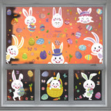 Maxbell 9Pcs Easter Bunny Window Cling Happy Easter Window Stickers for Home Holiday