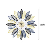 Maxbell Hanging Wall Clocks Non Ticking Metal Wall Watch Clock for Office Bedroom 70cmx70cm