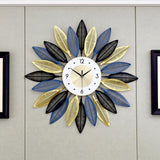 Maxbell Hanging Wall Clocks Non Ticking Metal Wall Watch Clock for Office Bedroom 70cmx70cm