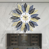 Maxbell Hanging Wall Clocks Non Ticking Metal Wall Watch Clock for Office Bedroom 70cmx70cm