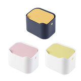Maxbell Mini Desk Trash Can Garbage Basket Dustbin for Home Tabletop Living Room Blue Yellow