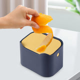 Maxbell Mini Desk Trash Can Garbage Basket Dustbin for Home Tabletop Living Room Blue Yellow