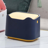 Maxbell Mini Desk Trash Can Garbage Basket Dustbin for Home Tabletop Living Room Blue Yellow