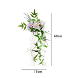 Maxbell Wedding Chair Decorations with Leaves and Ribbons for Wedding Backdrop B 60cm x 15cm