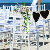 Maxbell Wedding Chair Decorations with Leaves and Ribbons for Wedding Backdrop B 60cm x 15cm