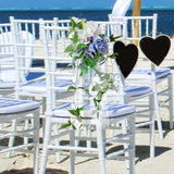 Maxbell Wedding Chair Decorations with Leaves and Ribbons for Wedding Backdrop C 60cm x 15cm