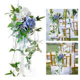 Maxbell Wedding Chair Decorations with Leaves and Ribbons for Wedding Backdrop C 60cm x 15cm