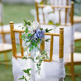 Maxbell Wedding Chair Decorations with Leaves and Ribbons for Wedding Backdrop C 60cm x 15cm