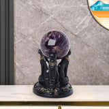 Maxbell Resin Cat Statue Figurine Ball Display Stand Shelf Desktop Decoration Gift