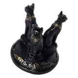 Maxbell Resin Cat Statue Figurine Ball Display Stand Shelf Desktop Decoration Gift