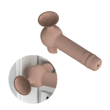 Maxbell Suction Cup Silicone Door Handle Cover Protective Cover Knob Protector Brown