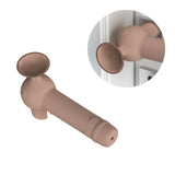 Maxbell Suction Cup Silicone Door Handle Cover Protective Cover Knob Protector Brown