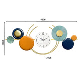 Maxbell Metal Wall Clock Art Design Fashion Decorative for Dining Room Home Decor Horizontal