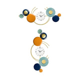 Maxbell Metal Wall Clock Art Design Fashion Decorative for Dining Room Home Decor Horizontal