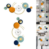 Maxbell Metal Wall Clock Art Design Fashion Decorative for Dining Room Home Decor Horizontal