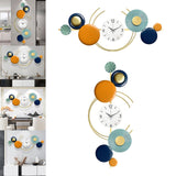 Maxbell Metal Wall Clock Art Design Fashion Decorative for Dining Room Home Decor Horizontal