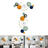 Maxbell Metal Wall Clock Art Design Fashion Decorative for Dining Room Home Decor Horizontal