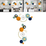 Maxbell Metal Wall Clock Art Design Fashion Decorative for Dining Room Home Decor Horizontal