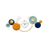 Maxbell Metal Wall Clock Art Design Fashion Decorative for Dining Room Home Decor Horizontal
