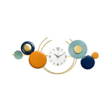 Maxbell Metal Wall Clock Art Design Fashion Decorative for Dining Room Home Decor Horizontal