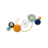 Maxbell Metal Wall Clock Art Design Fashion Decorative for Dining Room Home Decor Horizontal