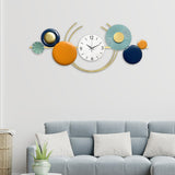 Maxbell Metal Wall Clock Art Design Fashion Decorative for Dining Room Home Decor Horizontal