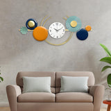 Maxbell Metal Wall Clock Art Design Fashion Decorative for Dining Room Home Decor Horizontal