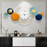 Maxbell Metal Wall Clock Art Design Fashion Decorative for Dining Room Home Decor Horizontal