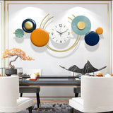 Maxbell Metal Wall Clock Art Design Fashion Decorative for Dining Room Home Decor Horizontal