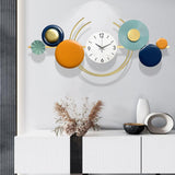 Maxbell Metal Wall Clock Art Design Fashion Decorative for Dining Room Home Decor Horizontal