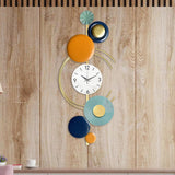 Maxbell Metal Wall Clock Art Design Fashion Decorative for Dining Room Home Decor Vertical