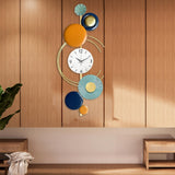 Maxbell Metal Wall Clock Art Design Fashion Decorative for Dining Room Home Decor Vertical