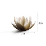 Maxbell Ceramic Lotus Incense Burner Zen Decoration for Meditation Yoga Studio
