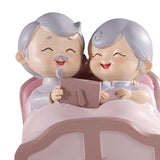 Maxbell Resin Couple Ornament Grandma Grandpa Figurine for Indoor Outdoor Decor