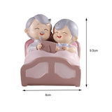 Maxbell Resin Couple Ornament Grandma Grandpa Figurine for Indoor Outdoor Decor