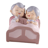 Maxbell Resin Couple Ornament Grandma Grandpa Figurine for Indoor Outdoor Decor