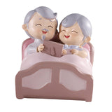 Maxbell Resin Couple Ornament Grandma Grandpa Figurine for Indoor Outdoor Decor
