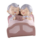 Maxbell Resin Couple Ornament Grandma Grandpa Figurine for Indoor Outdoor Decor