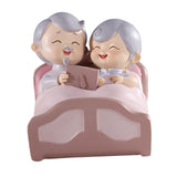 Maxbell Resin Couple Ornament Grandma Grandpa Figurine for Indoor Outdoor Decor