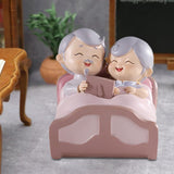 Maxbell Resin Couple Ornament Grandma Grandpa Figurine for Indoor Outdoor Decor