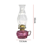 Maxbell Kerosene Lamp with Handle Candelabra for Dining Room Tabletop Christmas Pink