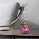 Maxbell Kerosene Lamp with Handle Candelabra for Dining Room Tabletop Christmas Pink