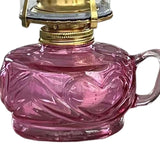 Maxbell Kerosene Lamp with Handle Candelabra for Dining Room Tabletop Christmas Pink