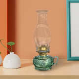 Maxbell Kerosene Lamp with Handle Candelabra for Dining Room Tabletop Christmas Green