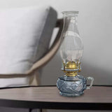 Maxbell Kerosene Lamp with Handle Candelabra for Dining Room Tabletop Christmas Gray