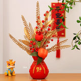 Maxbell Chinese New Year Ornament Spring Festival Holly Flower Bouquet Decor Desktop Style A