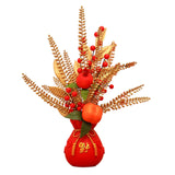 Maxbell Chinese New Year Ornament Spring Festival Holly Flower Bouquet Decor Desktop Style A