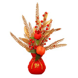 Maxbell Chinese New Year Ornament Spring Festival Holly Flower Bouquet Decor Desktop Style A